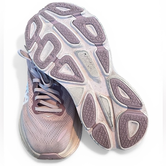 Hoka Women's Running Shoes in Dusty Pink and White - Picture 7 of 7
